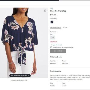 Luq - Rhee Tie Front Top